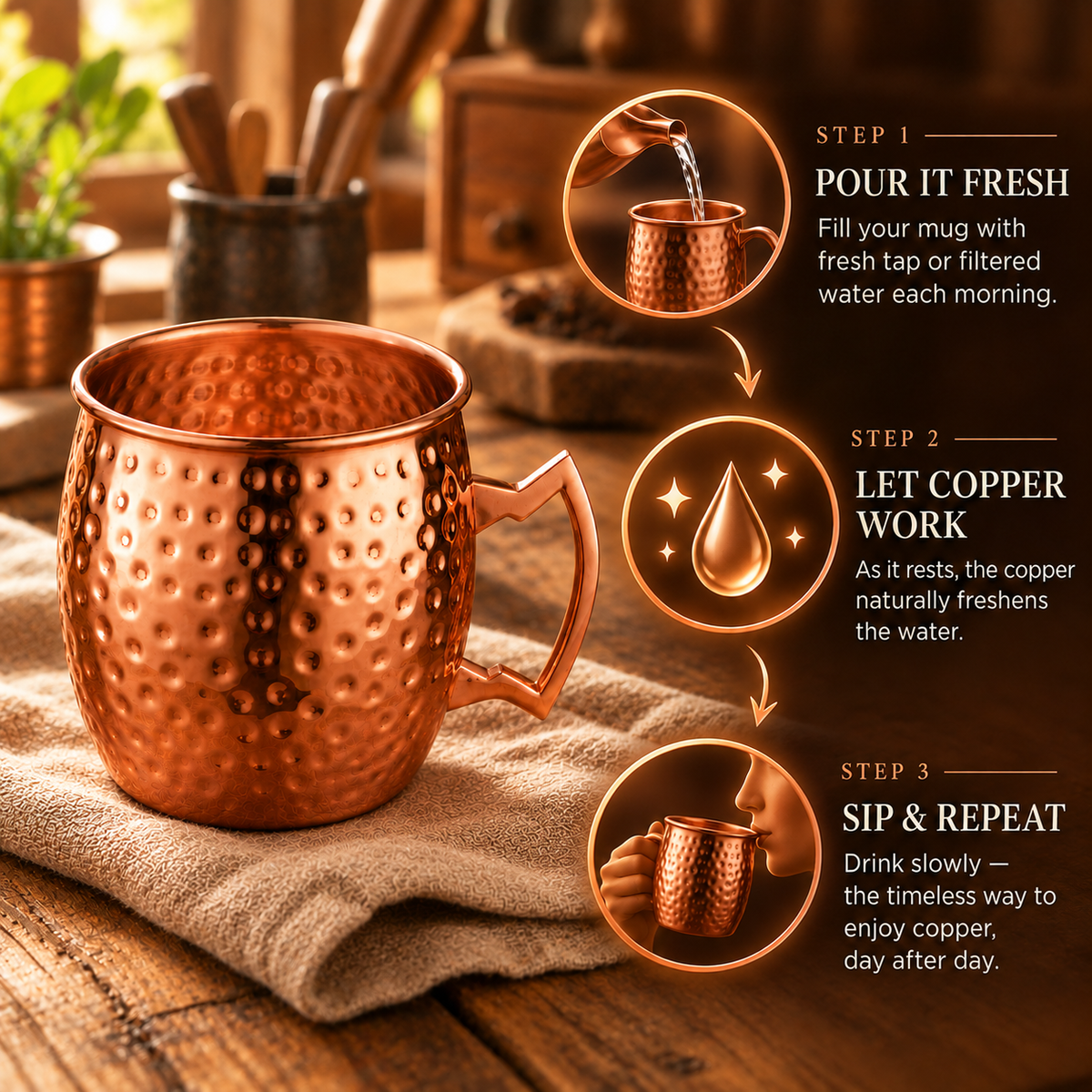 Caneca de Cobre da Nancy 350ml