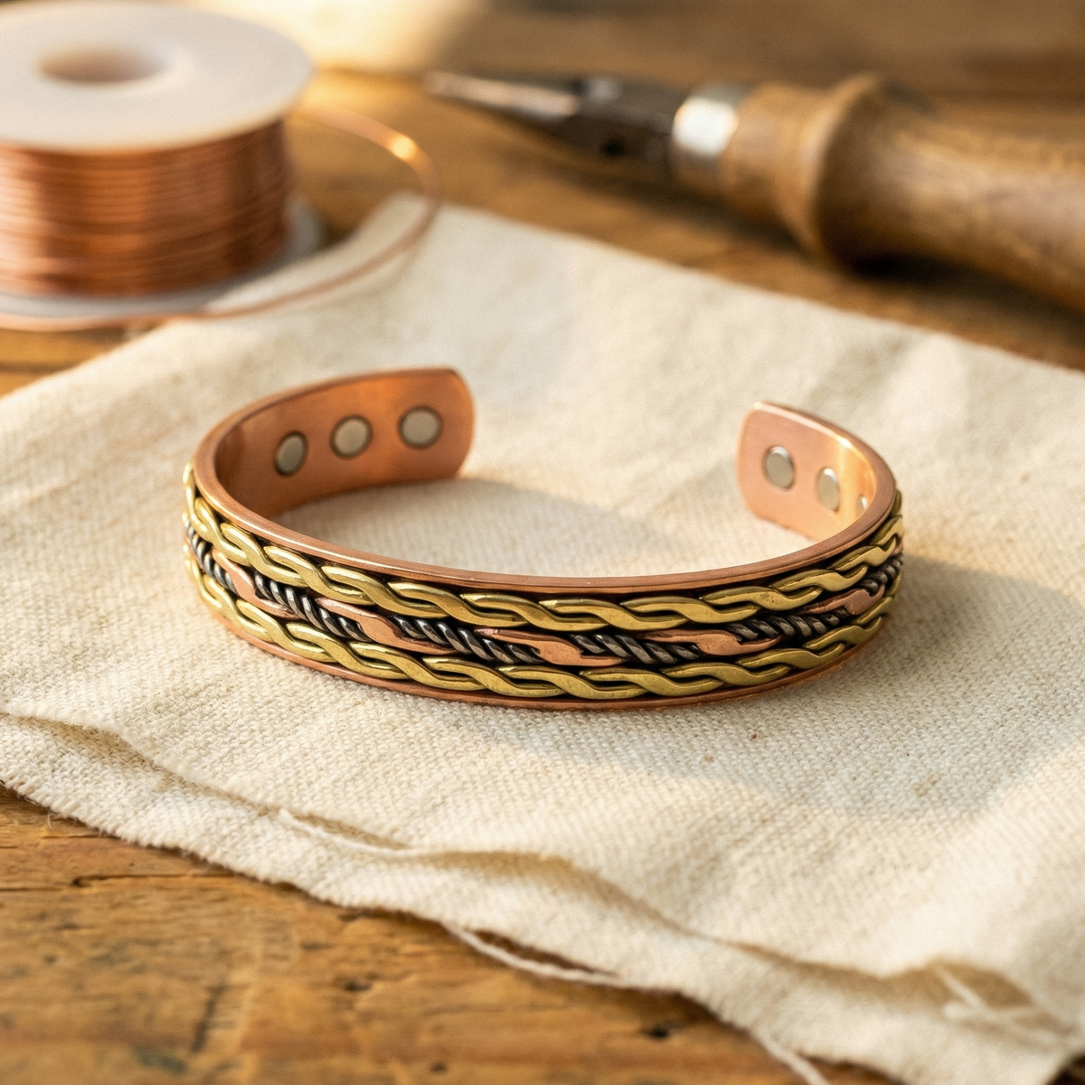 Bracelete de Cobre Weave da Nancy
