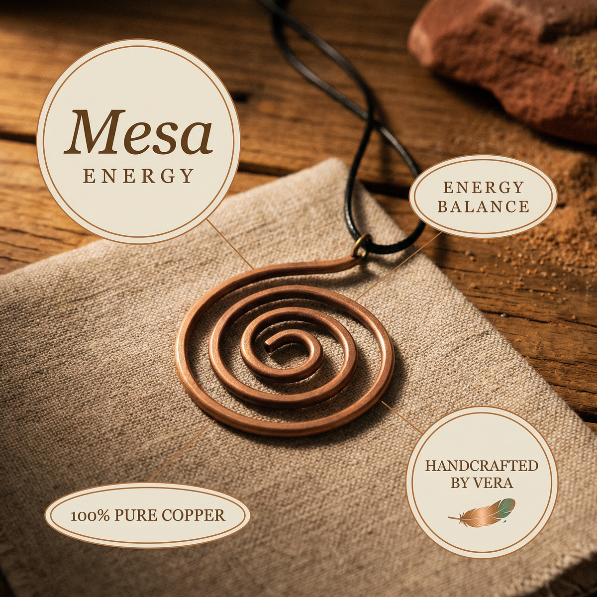 Colar de Cobre Mesa da Nancy
