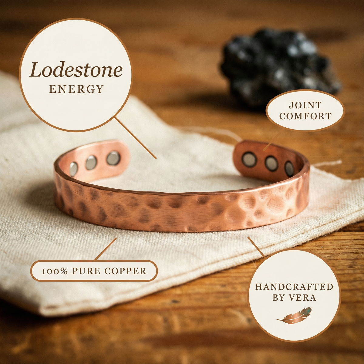 Pulseira de Cobre Lodestone da Nancy