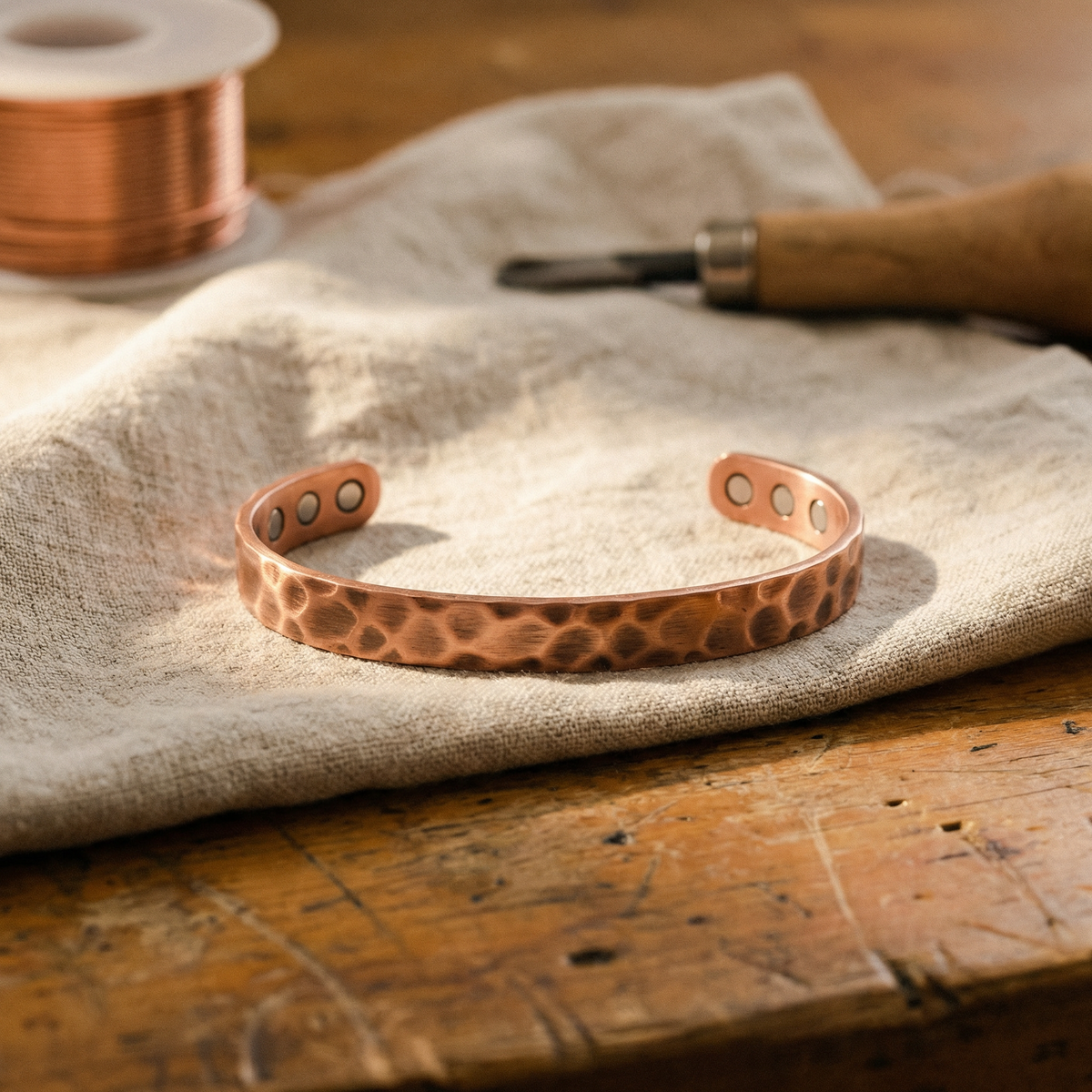 Pulseira de Cobre Furrow da Nancy