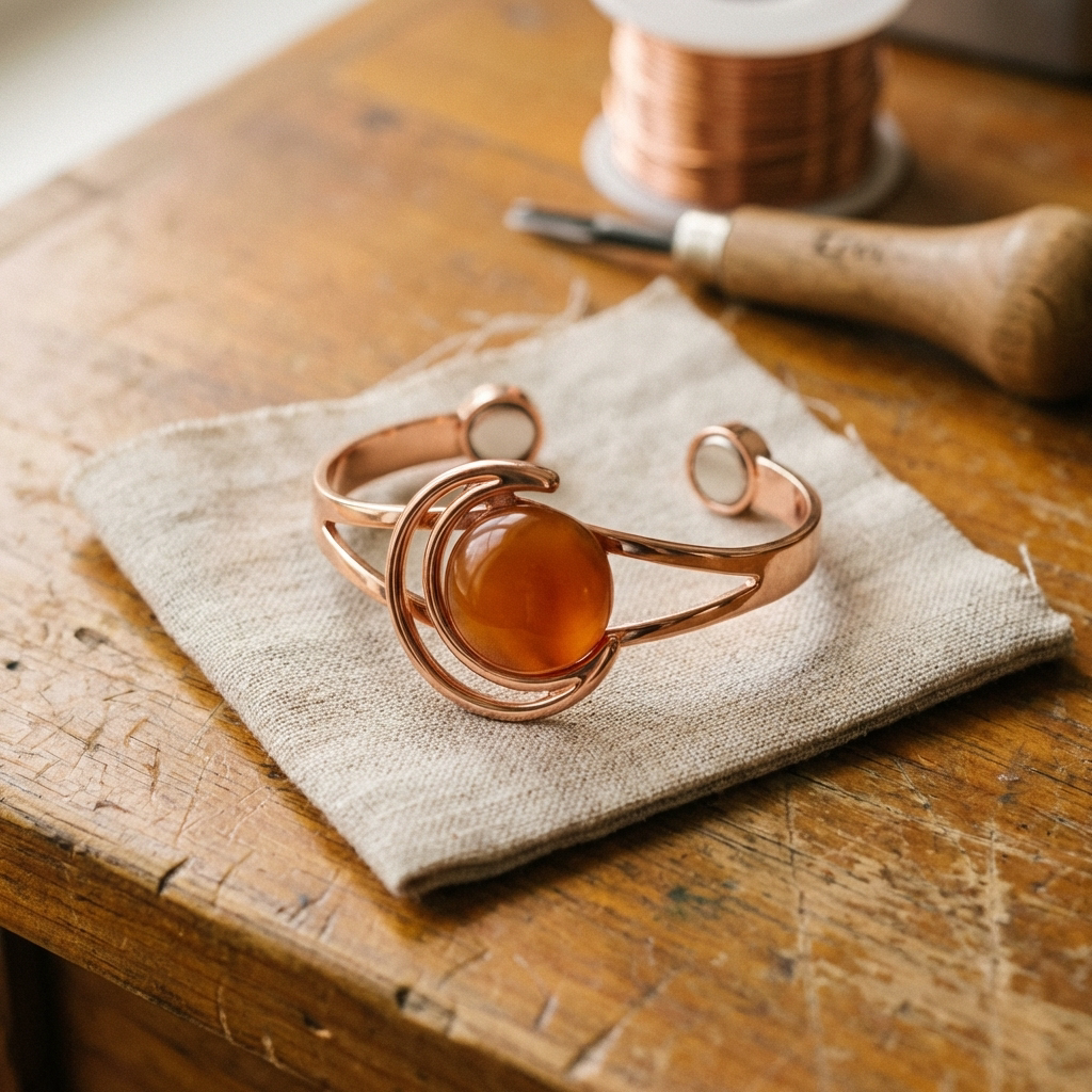 Pulseira de Cobre Laranja de Nancy