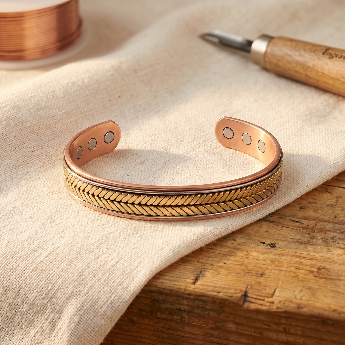 Pulseira de Cobre da Colheita da Nancy