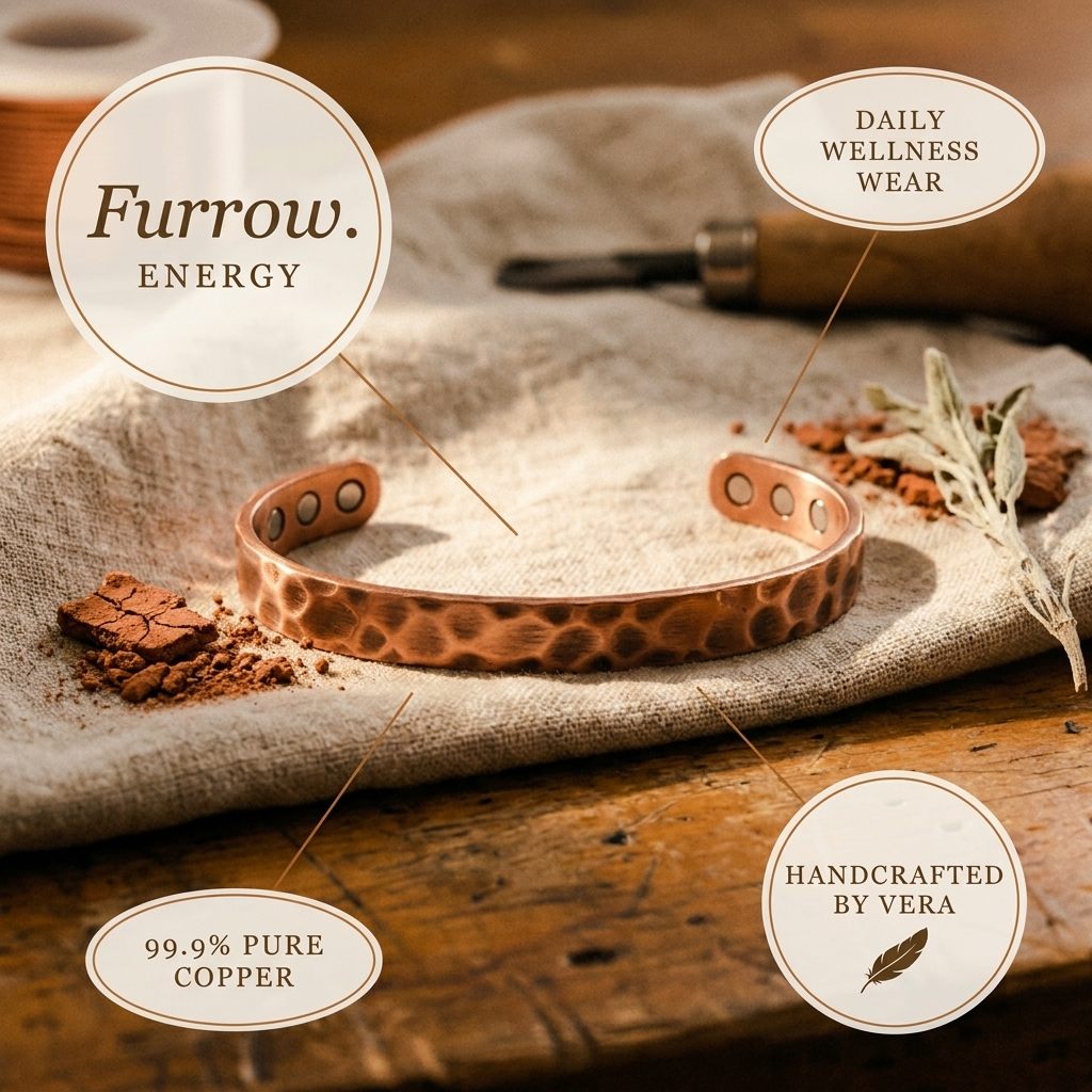 Pulseira de Cobre Furrow da Nancy