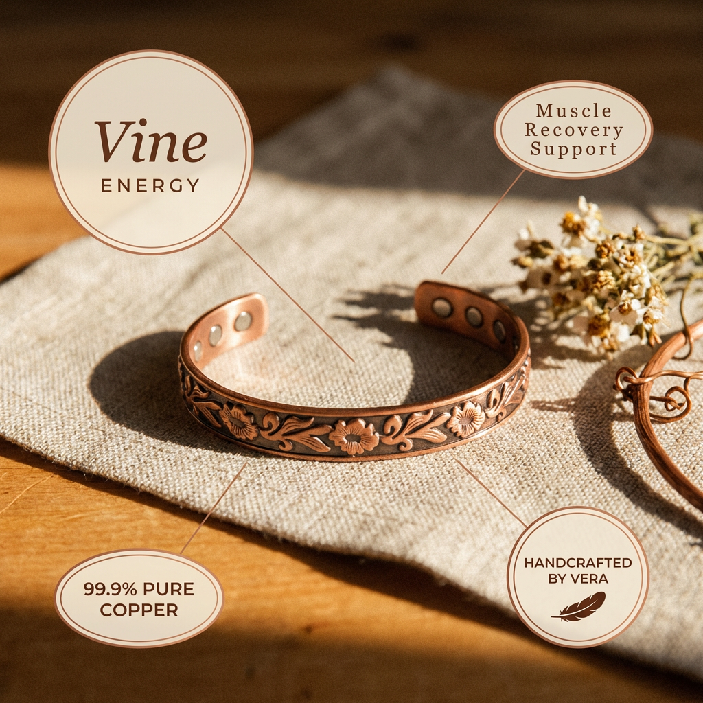 Pulseira de Cobre com Vinha da Nancy