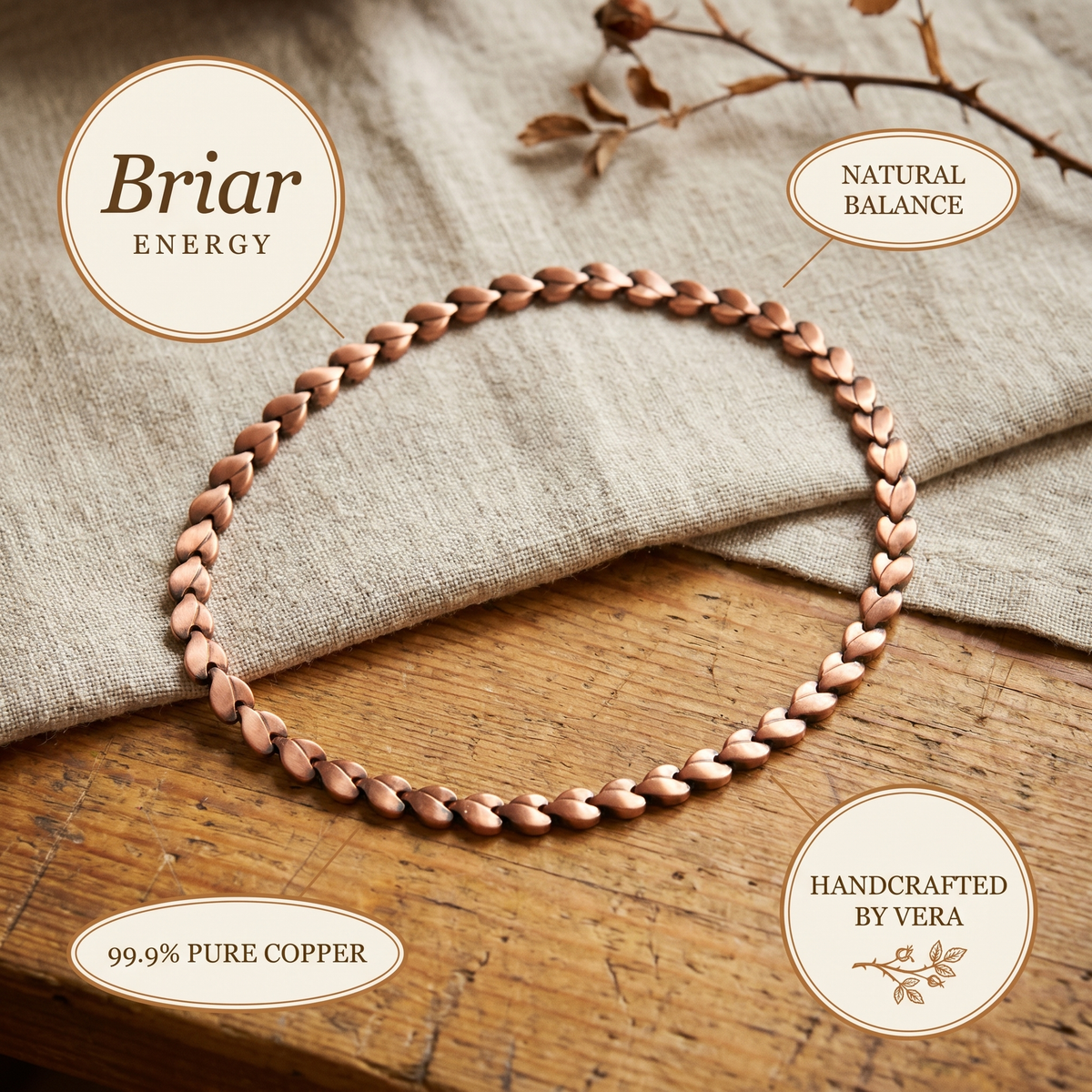 Colar de Cobre Briar da Nancy