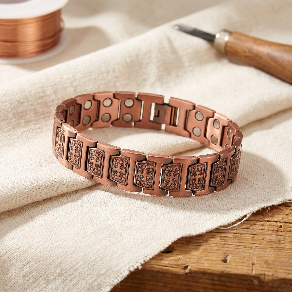 Bracelete de Cobre Gale de Nancy para Homens