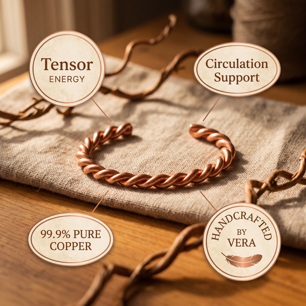 Pulseira de Cobre Tensor da Nancy