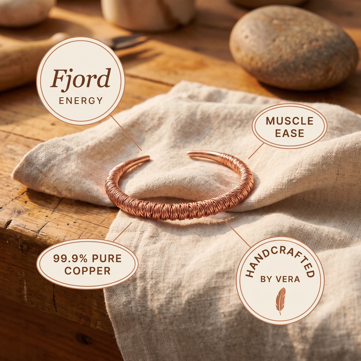 Cuff de Cobre do Fiorde da Nancy