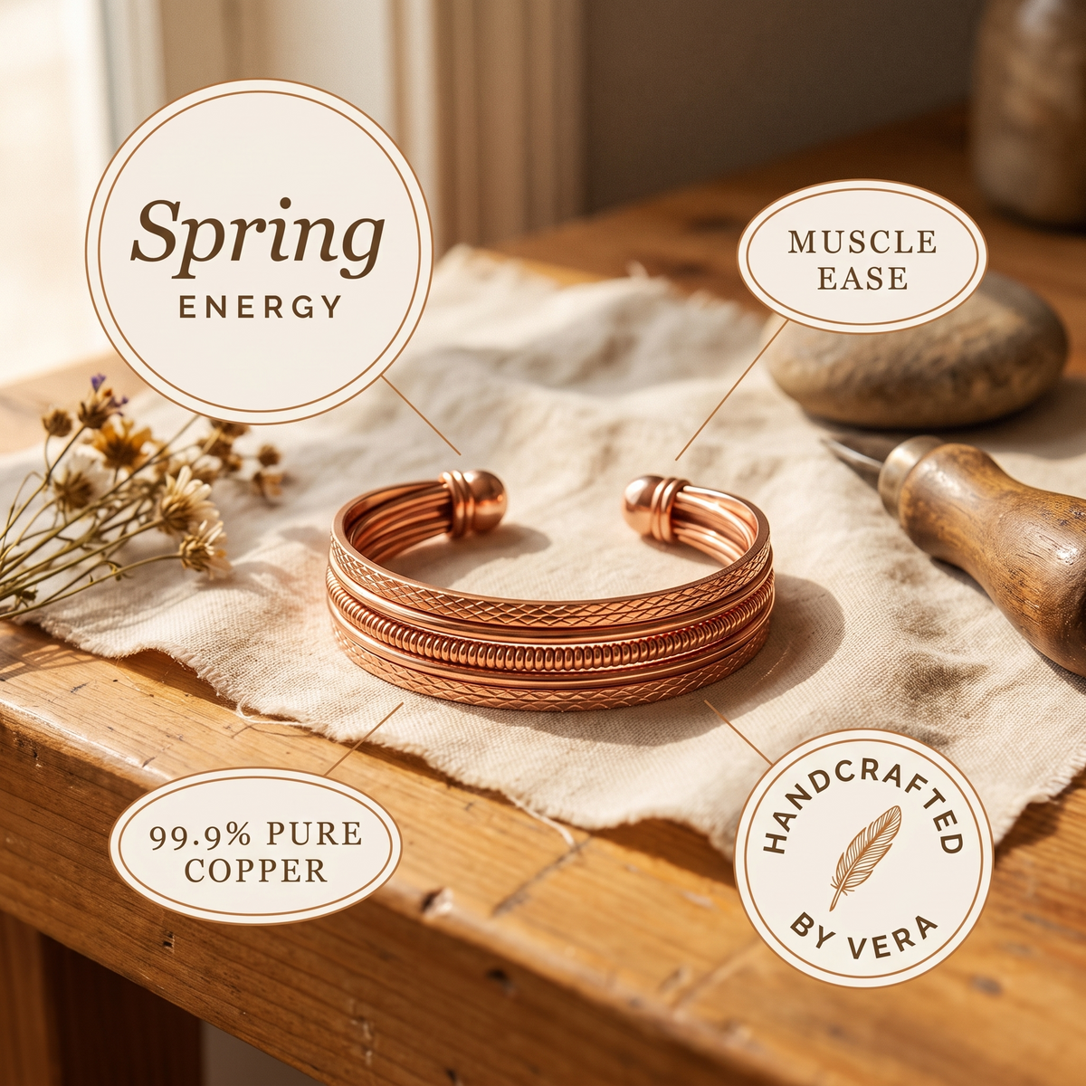 Pulseira de Cobre Bracken da Nancy