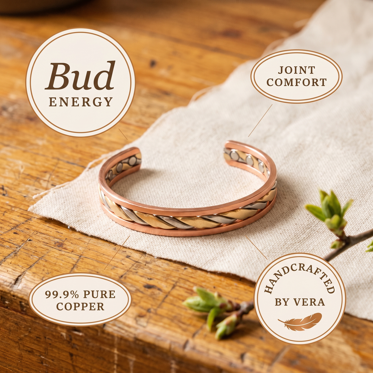 Pulseira de Cobre Nancy's Bud