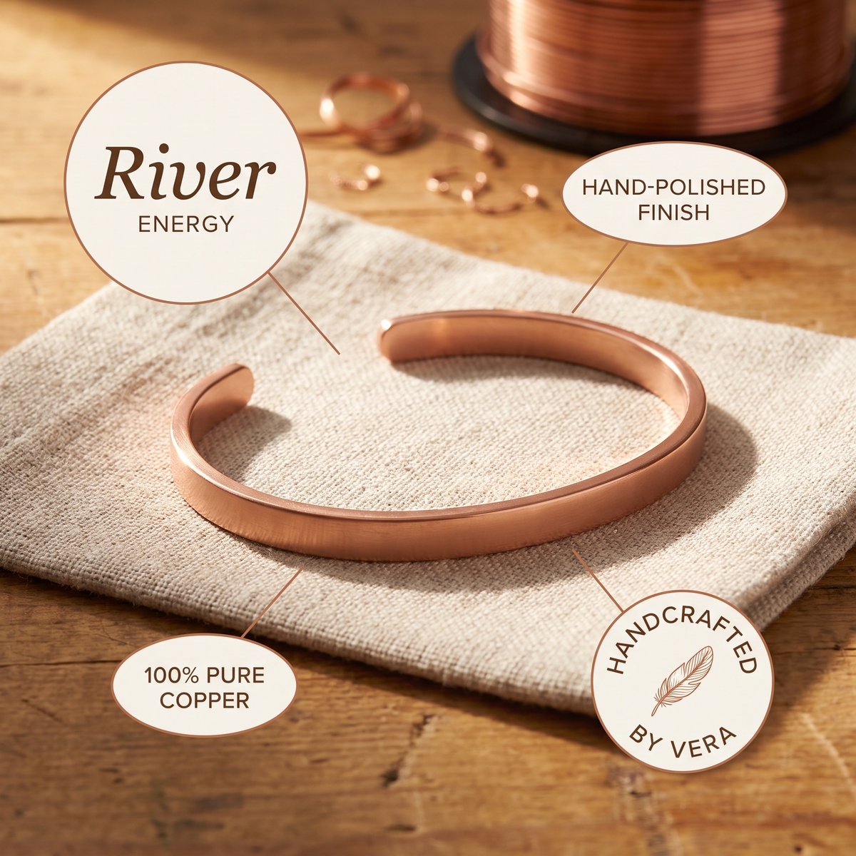 Pulseira de Cobre do Rio da Nancy
