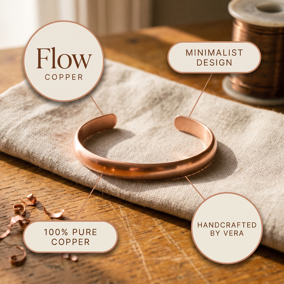 Pulseira de Cobre Nancy's Flow