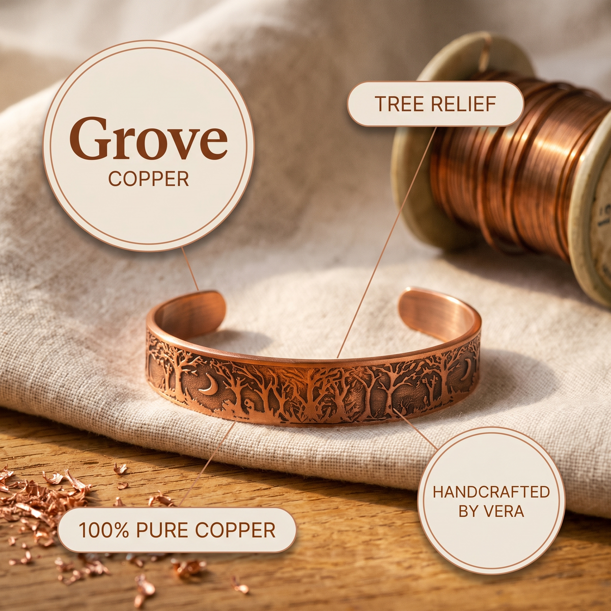 Pulseira de Cobre do Bosque da Nancy