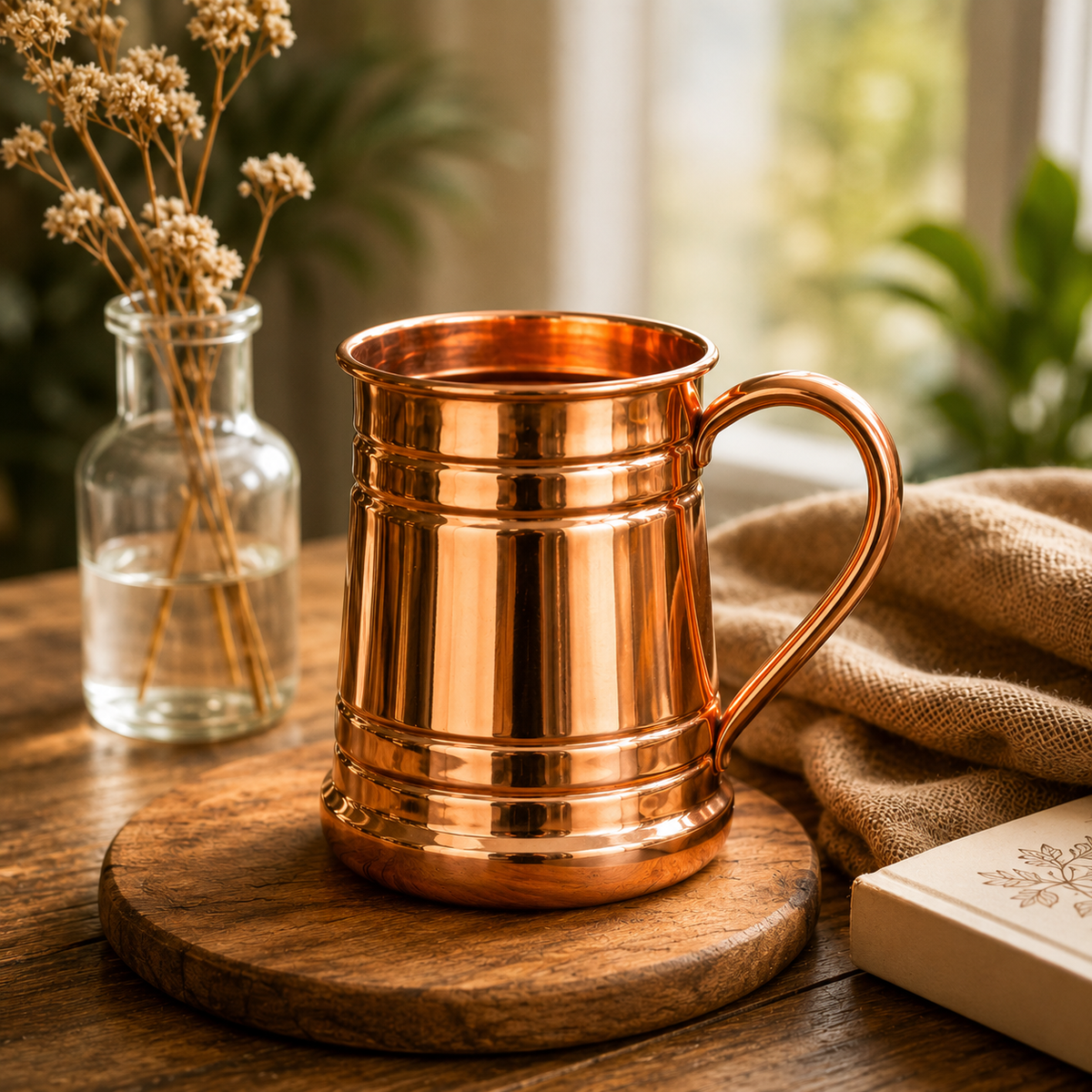 Caneca de Bebida de Cobre Puro Vintage da Nancy