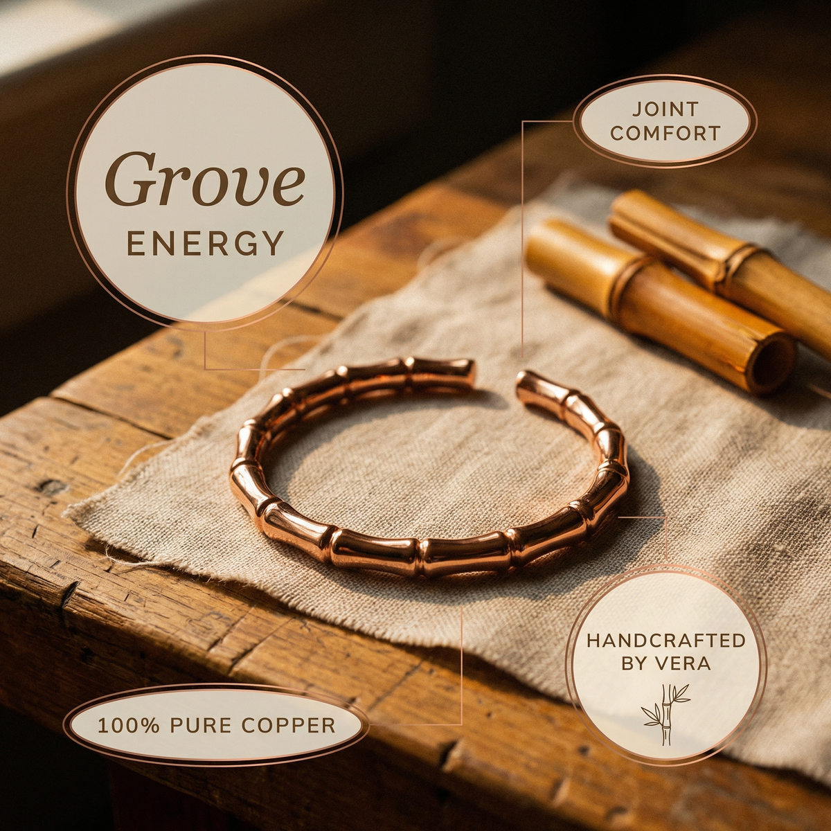 Pulseira de Cobre de Nancy's Grove