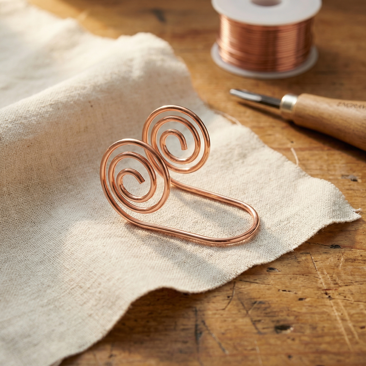 Espiral de Mão em Cobre de Nancy