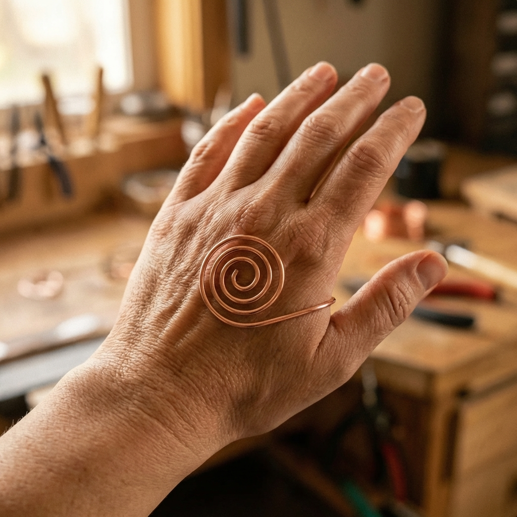 Espiral de Mão em Cobre de Nancy