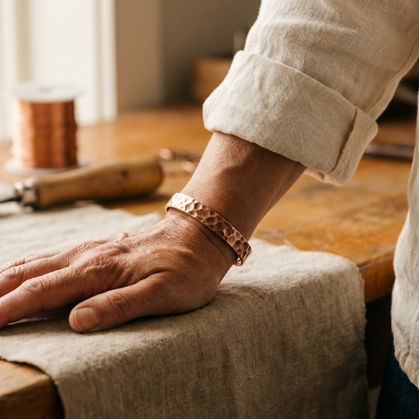 Pulseira de Cobre Furrow da Nancy