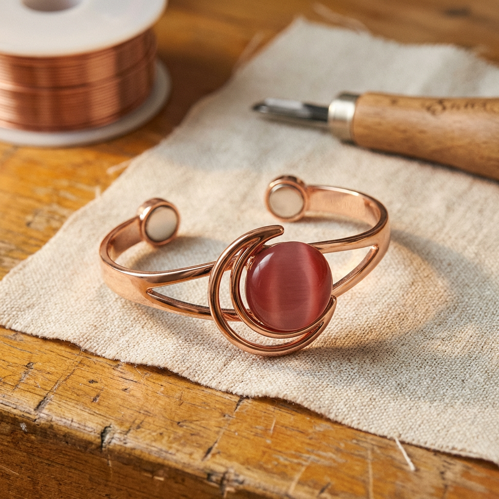 Pulseira de Cobre Rosa Nancy's Sphere