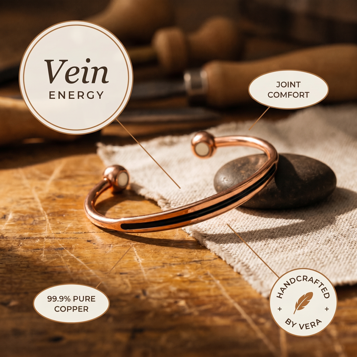 Pulseira de Cobre Nancy's Vein