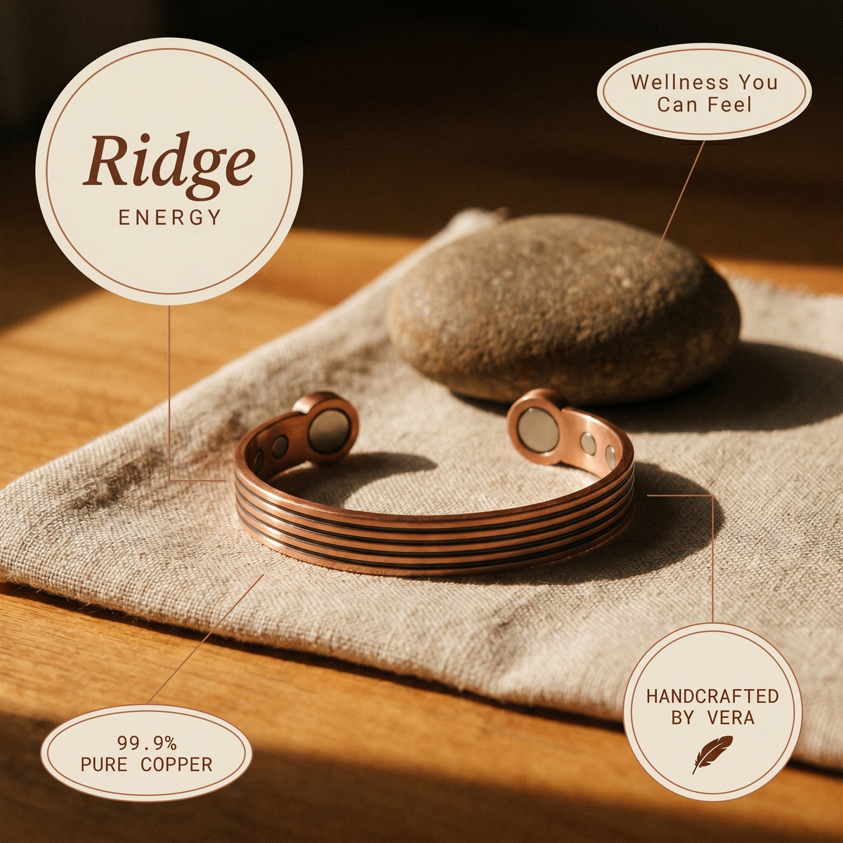 Pulseira de Cobre de Nancy's Ridge