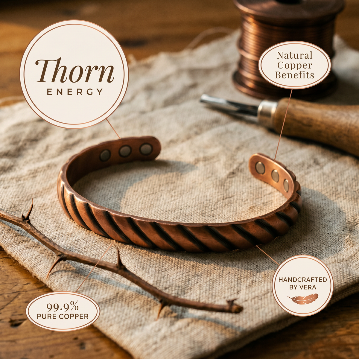 Pulseira de Cobre Nancy's Thorn
