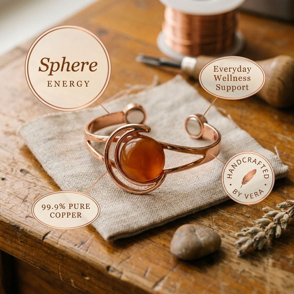 Pulseira de Cobre Laranja de Nancy