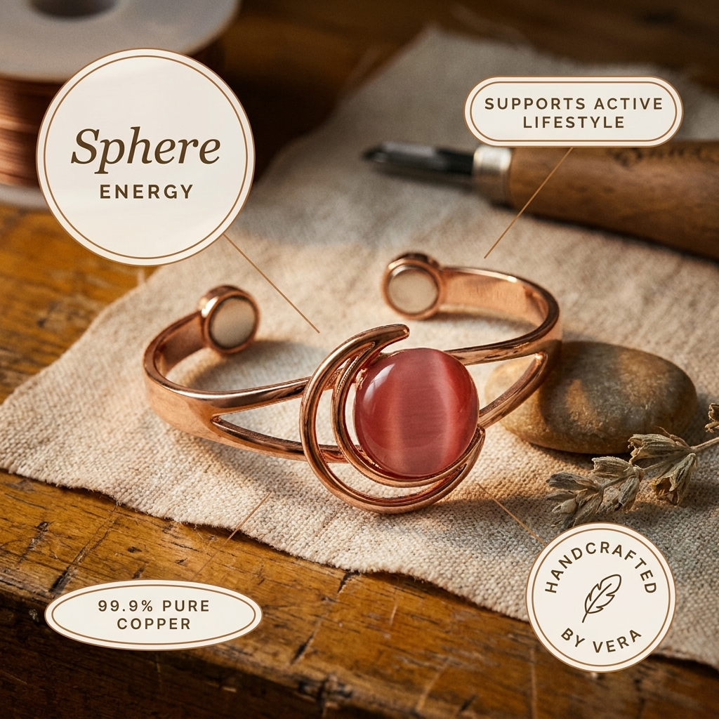Pulseira de Cobre Rosa Nancy's Sphere