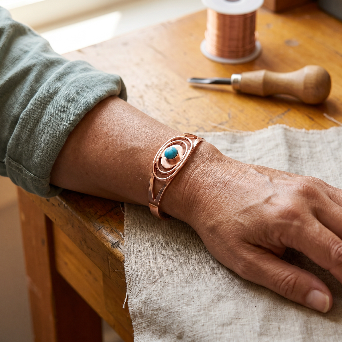 Pulseira de Cobre Sedge de Nancy