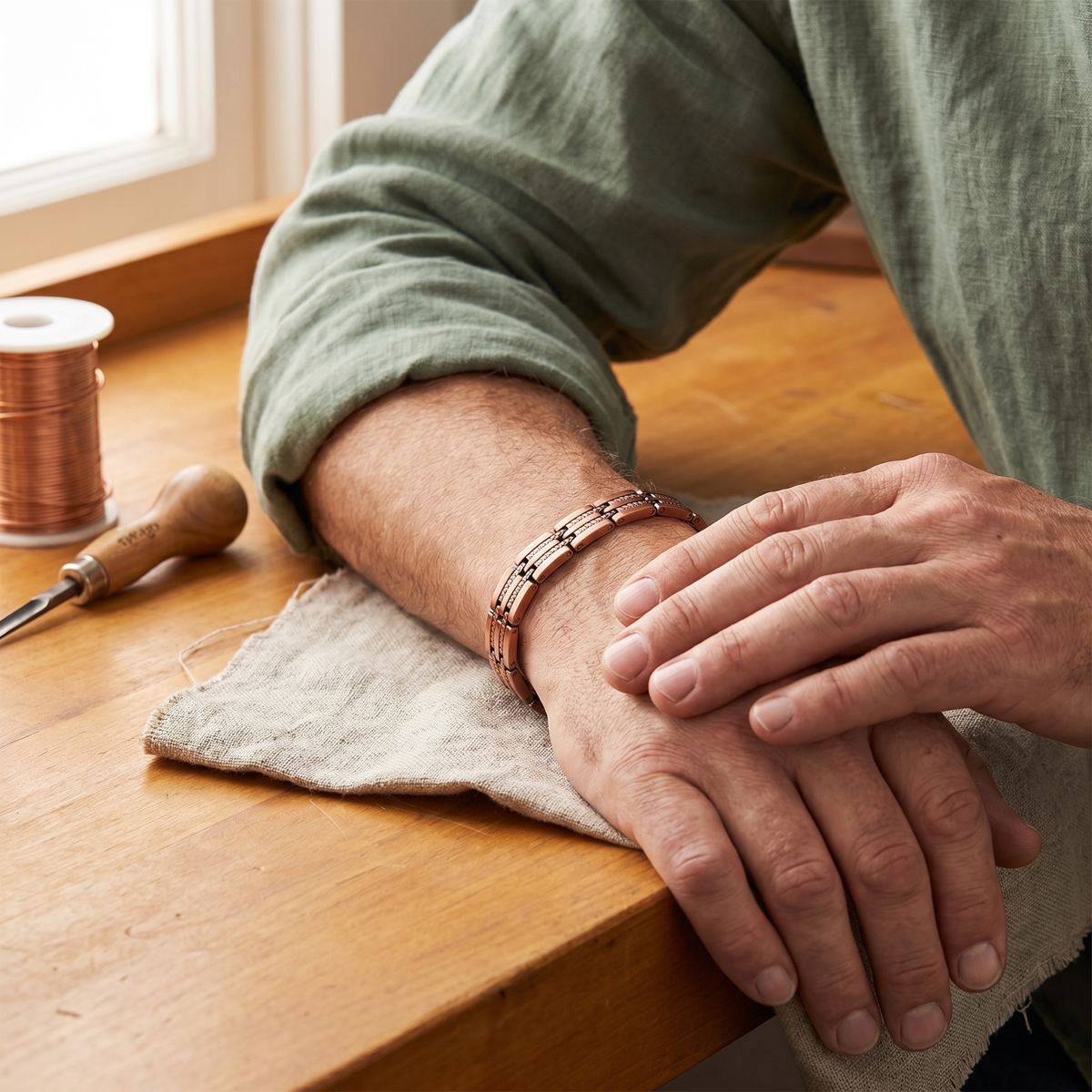 Pulseira de Cobre Masculina de Nancy's Pike