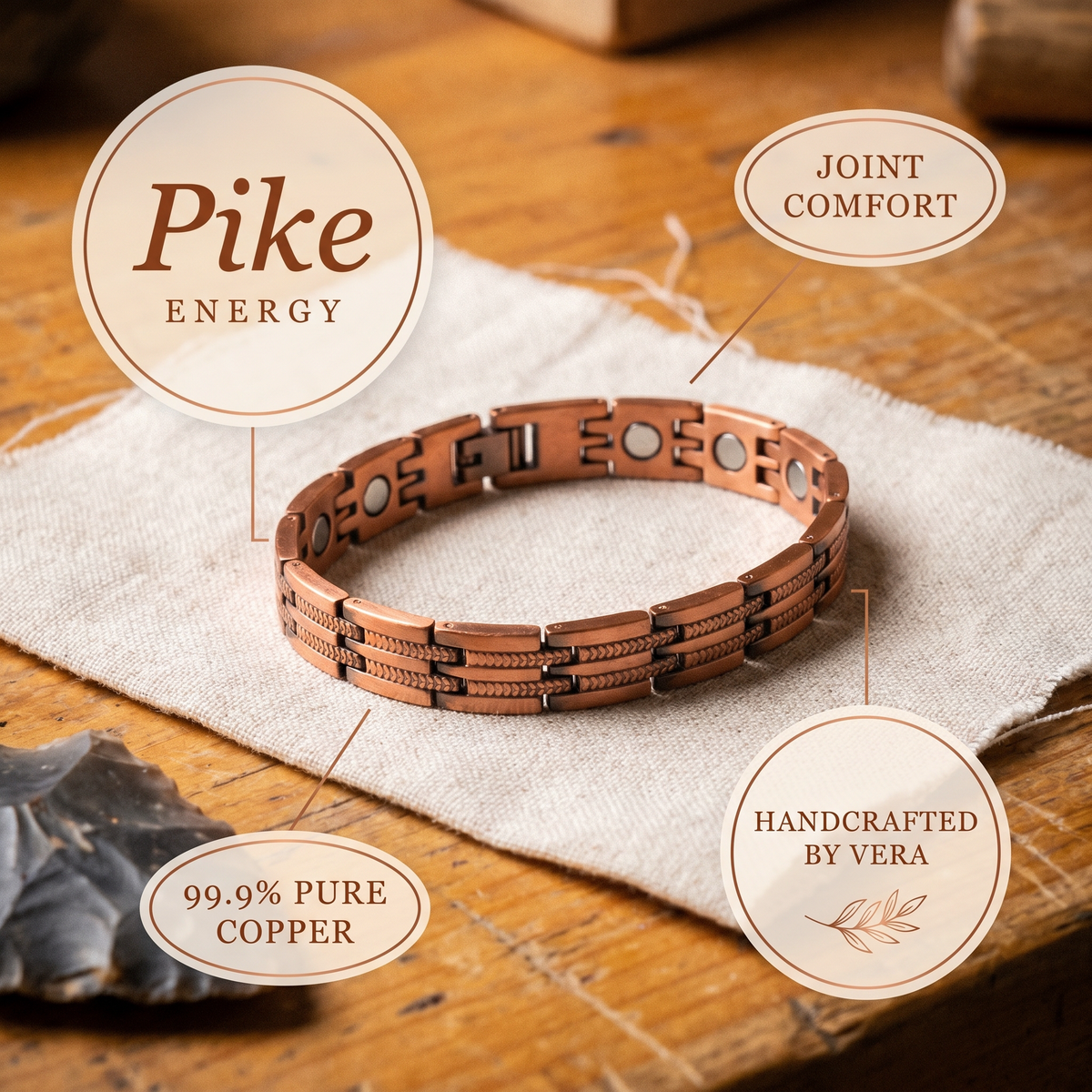 Pulseira de Cobre para Homens Nancy's Pike