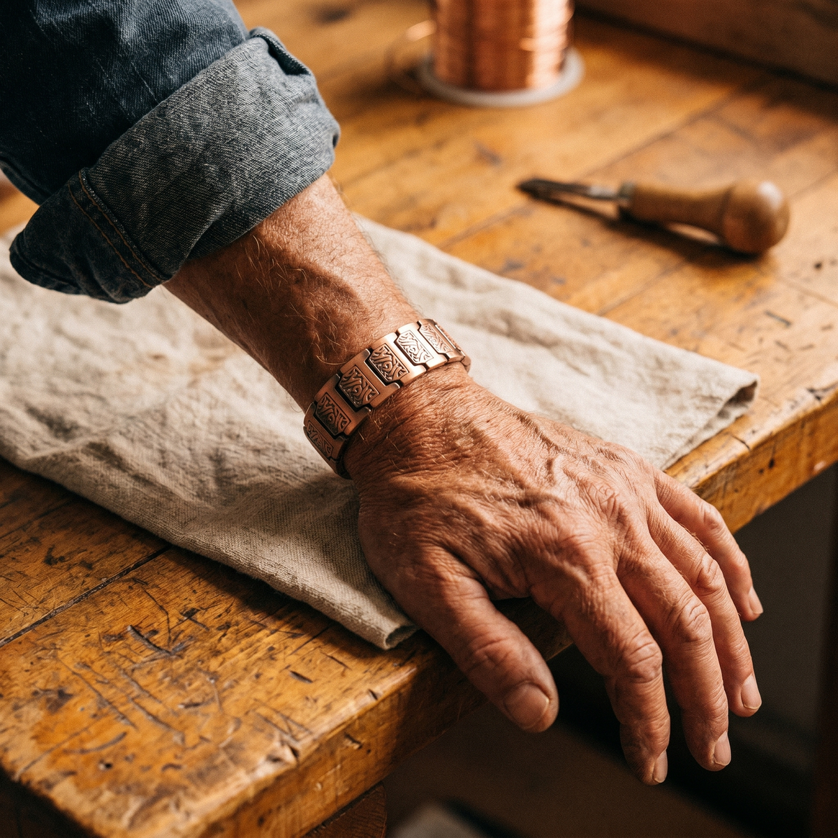 Pulseira de Cobre Masculina de Nancy's Glen