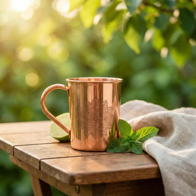 Caneca de Bebida em Cobre Puro de Nancy