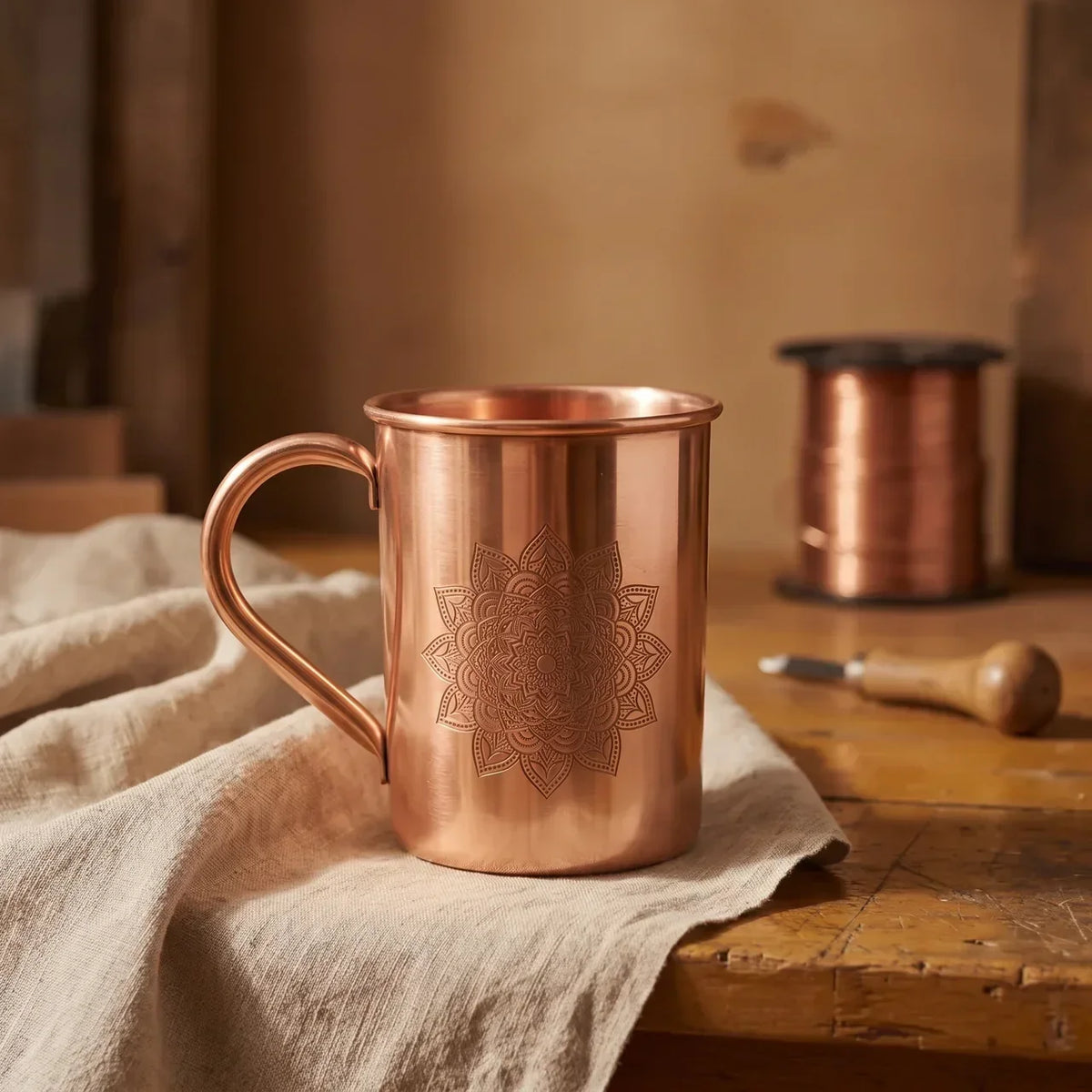 Caneca de Bebida em Cobre Puro de Nancy
